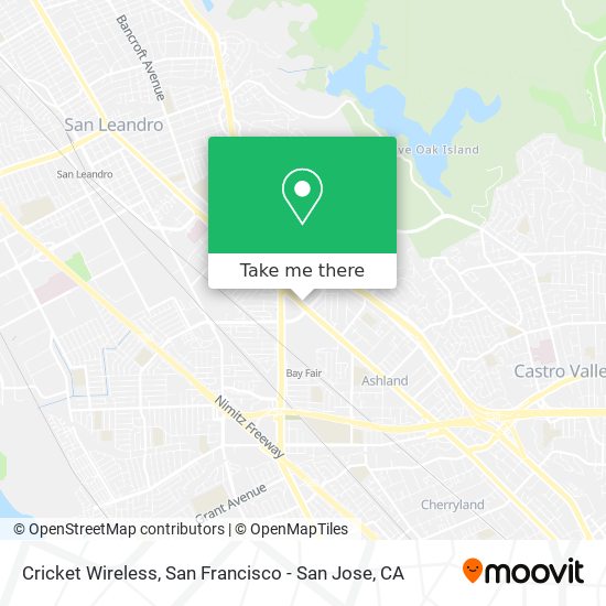 Mapa de Cricket Wireless