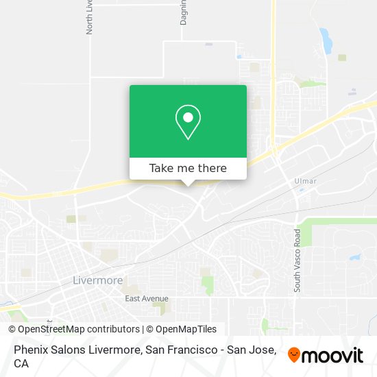 Phenix Salons Livermore map