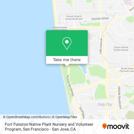 Fort Funston Native Plant Nursery and Volunteer Program map