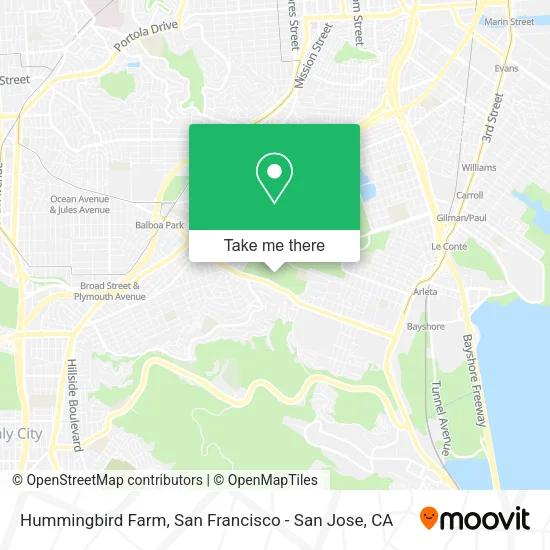 Mapa de Hummingbird Farm