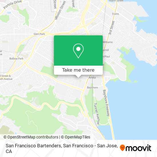 Mapa de San Francisco Bartenders