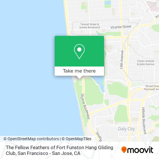 The Fellow Feathers of Fort Funston Hang Gliding Club map