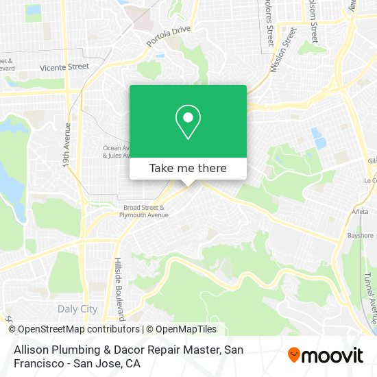 Allison Plumbing & Dacor Repair Master map