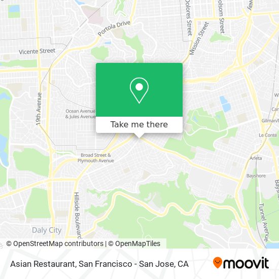 Mapa de Asian Restaurant