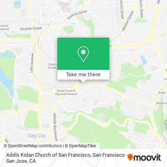 Mapa de Addis Kidan Church of San Francisco
