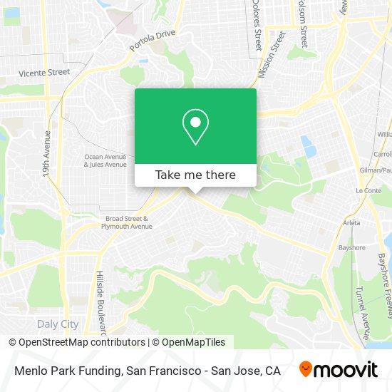 Menlo Park Funding map