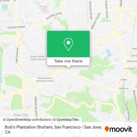 Bob's Plantation Shutters map