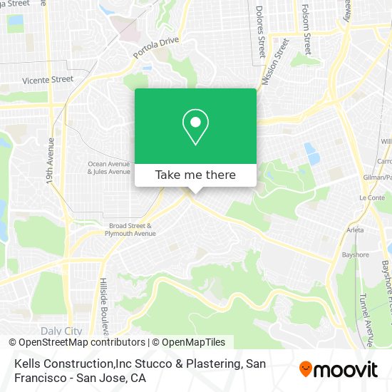 Mapa de Kells Construction,Inc Stucco & Plastering