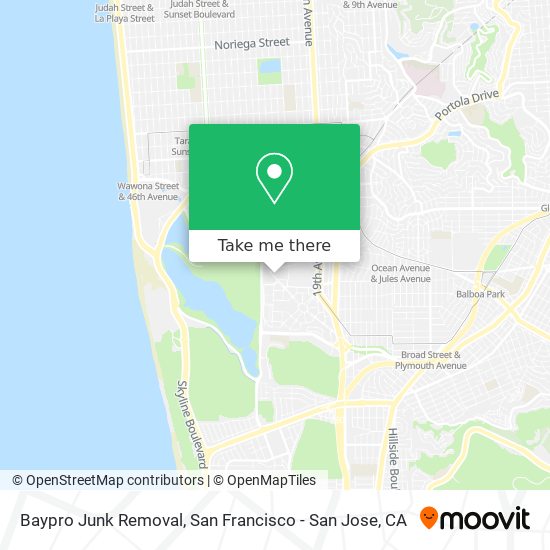 Baypro Junk Removal map