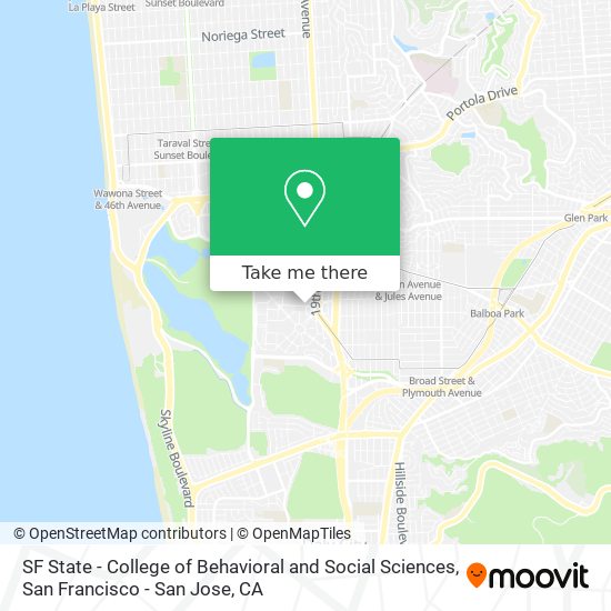 Mapa de SF State - College of Behavioral and Social Sciences