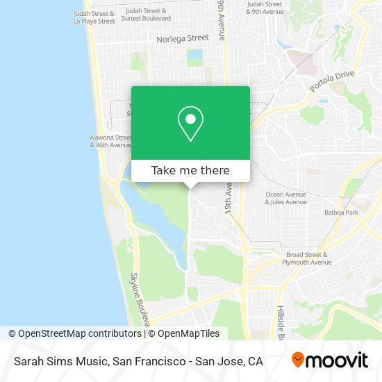 Mapa de Sarah Sims Music