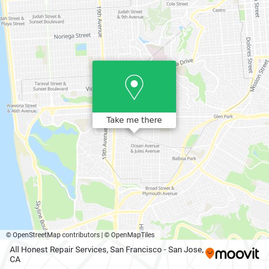 All Honest Repair Services map