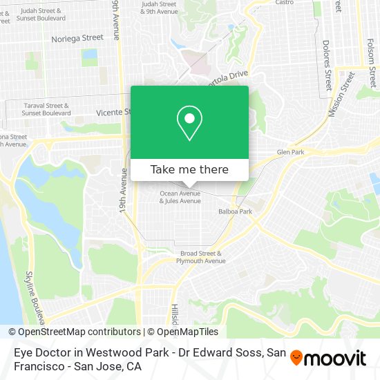 Mapa de Eye Doctor in Westwood Park - Dr Edward Soss