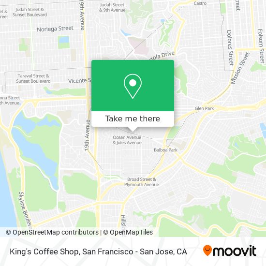 King's Coffee Shop map