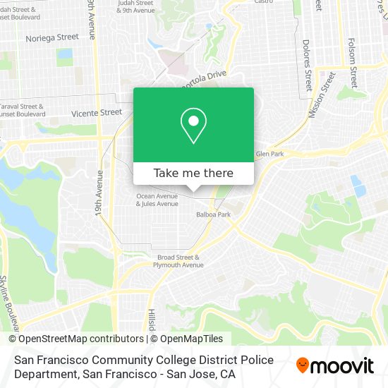 San Francisco Community College District Police Department map