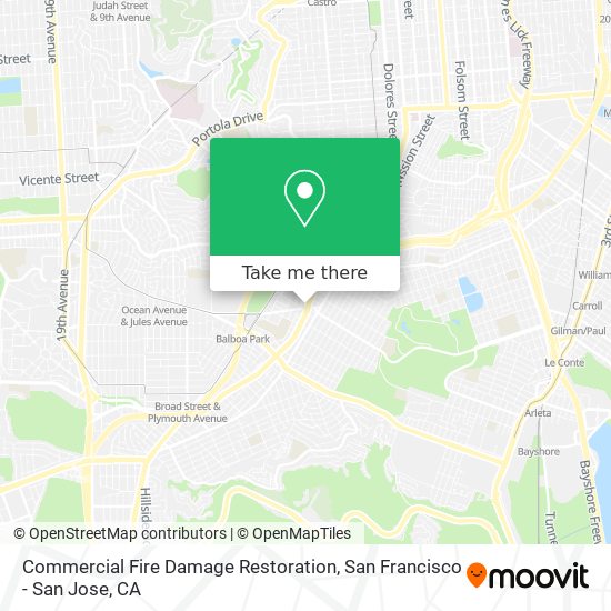 Commercial Fire Damage Restoration map