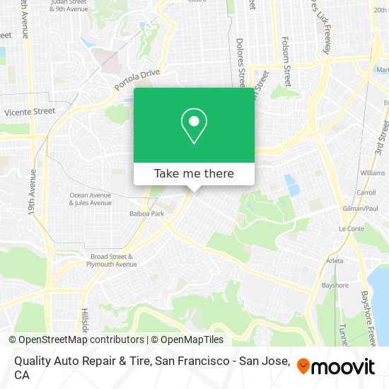 Quality Auto Repair & Tire map