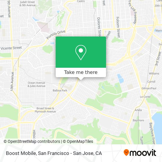 Boost Mobile map