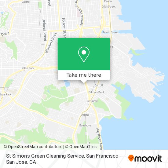 St Simon's Green Cleaning Service map