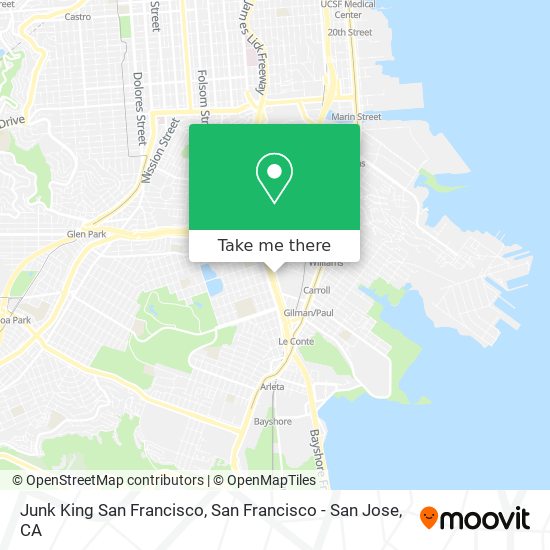 Junk King San Francisco map