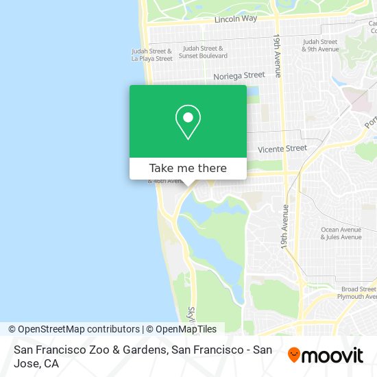 Mapa de San Francisco Zoo & Gardens