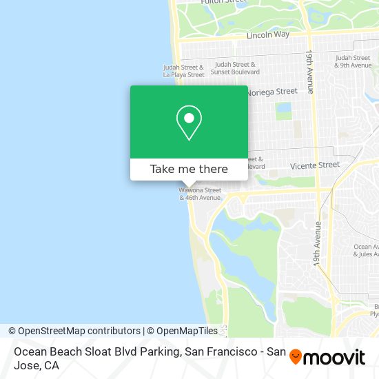 Mapa de Ocean Beach Sloat Blvd Parking