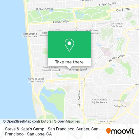Steve & Kate's Camp - San Francisco, Sunset map
