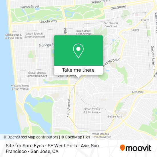 Site for Sore Eyes - SF West Portal Ave map