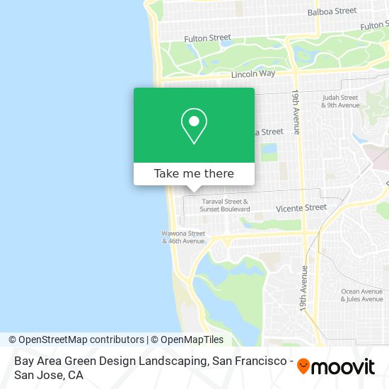 Bay Area Green Design Landscaping map