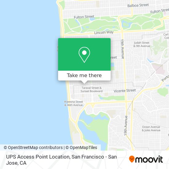 UPS Access Point Location map