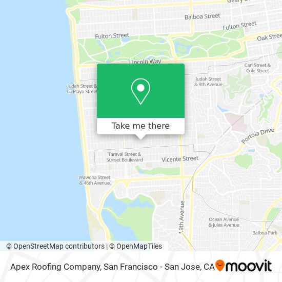 Apex Roofing Company map