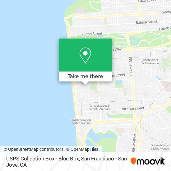 USPS Collection Box - Blue Box map