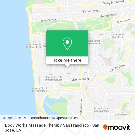 Mapa de Body Works Massage Therapy