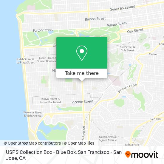 USPS Collection Box - Blue Box map