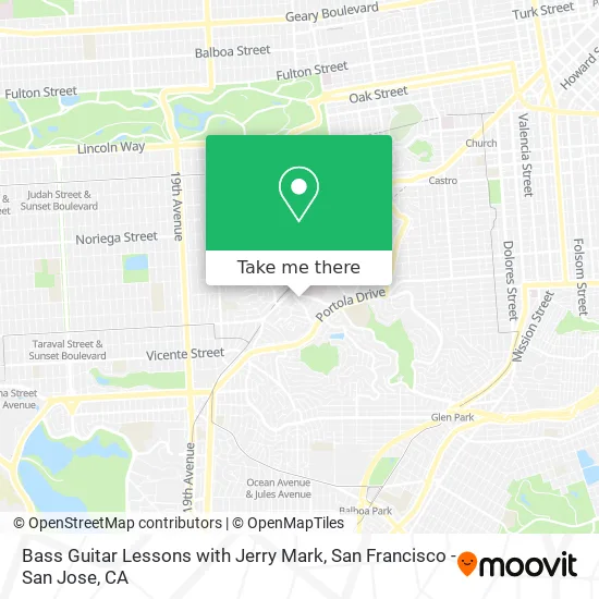 Bass Guitar Lessons with Jerry Mark map