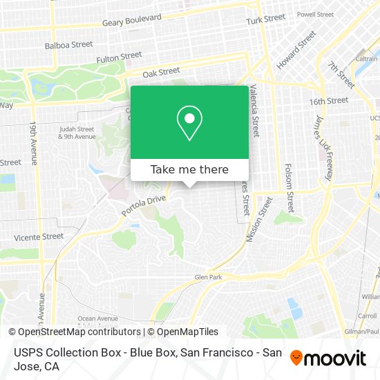 USPS Collection Box - Blue Box map