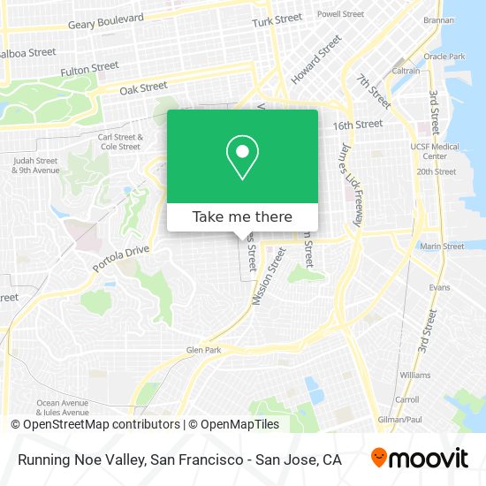 Running Noe Valley map