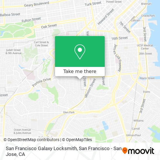 Mapa de San Francisco Galaxy Locksmith