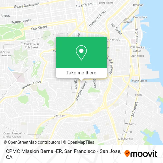Mapa de CPMC Mission Bernal-ER