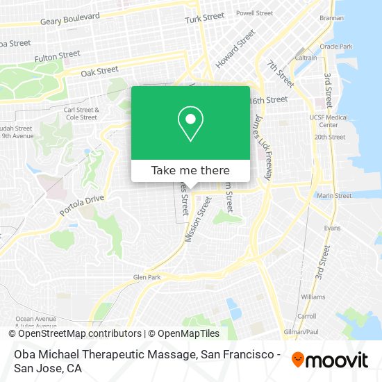 Oba Michael Therapeutic Massage map