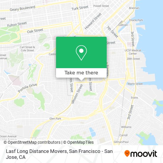 Lasf Long Distance Movers map