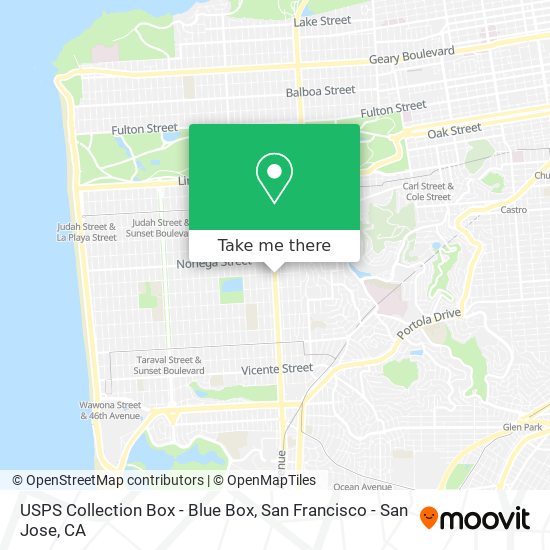 USPS Collection Box - Blue Box map