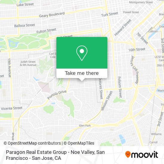 Paragon Real Estate Group - Noe Valley map