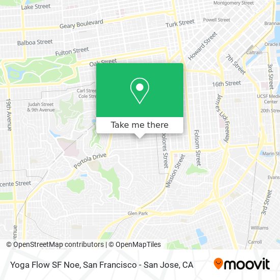 Mapa de Yoga Flow SF Noe