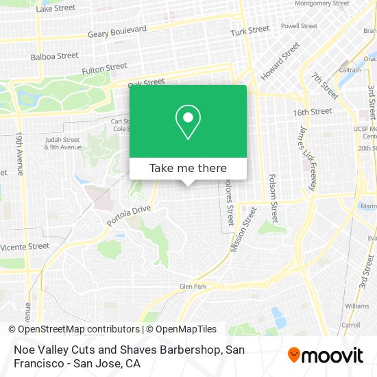 Noe Valley Cuts and Shaves Barbershop map