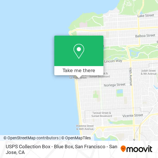 USPS Collection Box - Blue Box map
