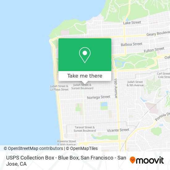 USPS Collection Box - Blue Box map