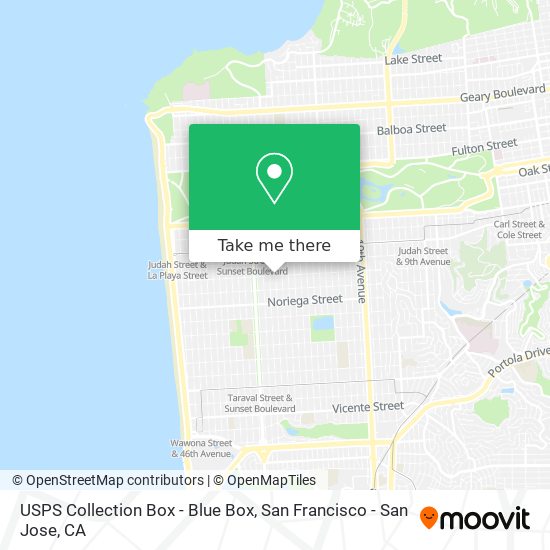 USPS Collection Box - Blue Box map