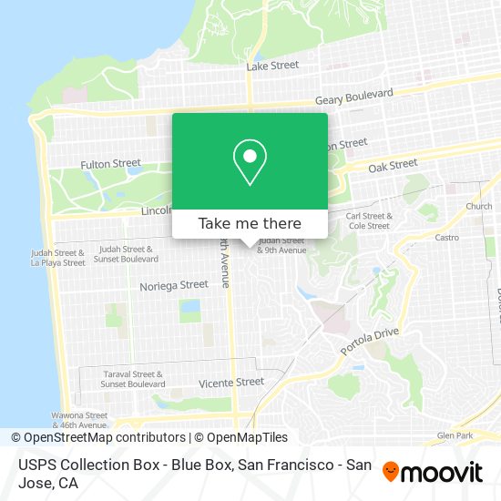 USPS Collection Box - Blue Box map