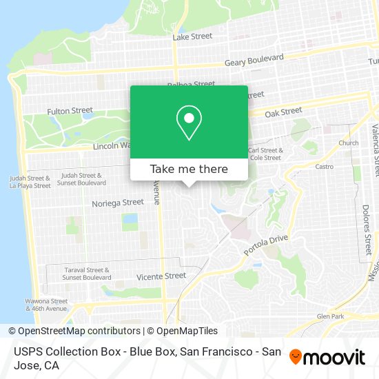 USPS Collection Box - Blue Box map